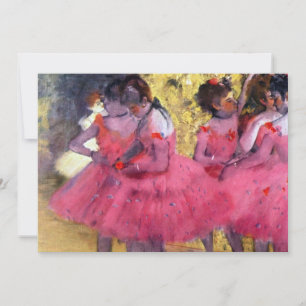 Invitation Les Danseuses roses, avant le ballet d'Edgar Degas