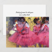 Invitation Les Danseuses roses, avant le ballet d'Edgar Degas (Devant / Derrière)