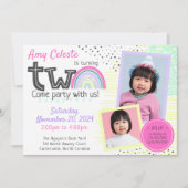 Invitation Les dessins kawaii pour le 2e anniversaire de Rain (Devant)