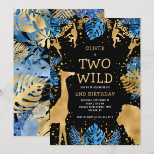 Invitation Les Deux Garçons Sauvages 2e Anniversaire Safari B