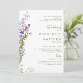 Invitation Les deux parents 2 Venue Lavender Photo Mariage (Debout devant)