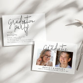 Invitation Les diplômés | 2 Partie de double graduation