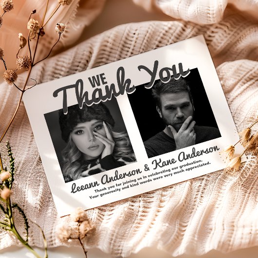 Invitation Les diplômés | 2 Partie de double graduation