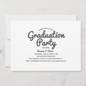 Invitation Les diplômés | Fête de double remise de diplômes 2 (Dos)