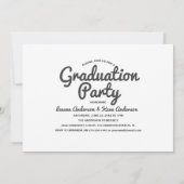 Invitation Les diplômés | Fête de double remise de diplômes 2 (Dos)