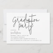 Invitation Les diplômés | Fête de fin d'études double recto-v (Dos)