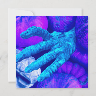 Invitation Les doigts de la main du squelette atteignent le c