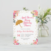 Invitation Les douches d'avril apportent anniversaire de (Debout devant)