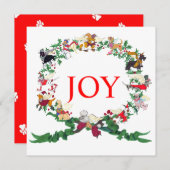 Invitation Les Douze Chiens de Noël JOIE ! (Devant / Derrière)