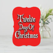 Invitation Les douze jours de Noël (Debout devant)