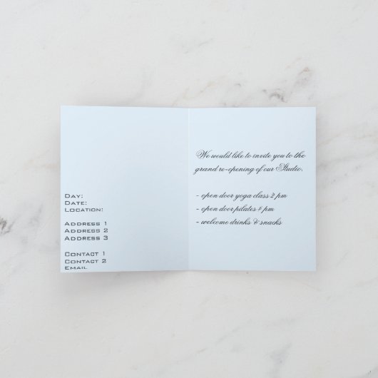 Invitation Les dunes de Yoga (Intérieur)