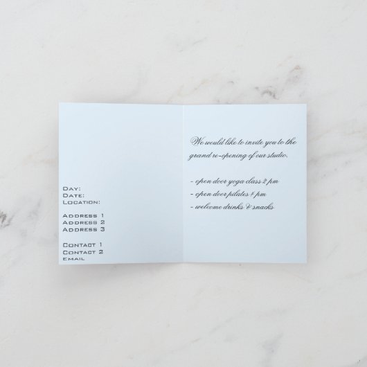 Invitation Les dunes de Yoga (Intérieur)