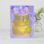 Invitation Les écureuils au gâteau (Debout devant)