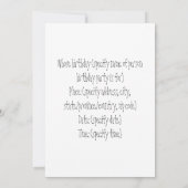 Invitation Les écureuils au gâteau (Dos)