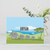 Invitation Les Éléphants d'Afrique | (Debout devant)