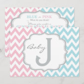 Invitation Les éléphants roses ou bleus et le genre de (Devant / Derrière)