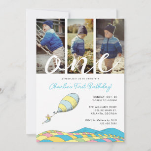 Invitation Les Endroits où tu iras ! Boy 1st Birthday Photo