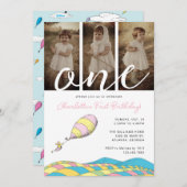 Invitation Les Endroits où tu iras ! Fille 1er anniversaire P (Devant / Derrière)