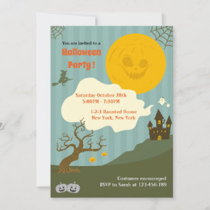 Invitation Les enfants adorent la fête Vintage d'Halloween
