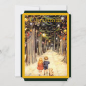 Invitation Les enfants dans la voie de Noël (Devant)