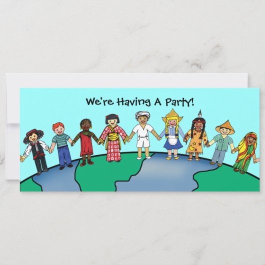 Invitation Les enfants du monde (Devant)