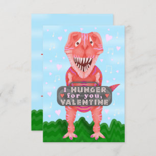 Invitation Les enfants La Saint Valentin Dinosaur T-Rex Cute