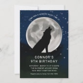 Invitation Les enfants loups hurlent à la fête des loups de l (Devant)