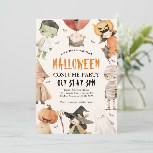 Invitation Les enfants Spooktacular Halloween Costume Party (Debout devant)