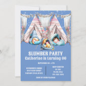 Invitation Les enfants teepee slepover slumber pyjama fête am (Devant)