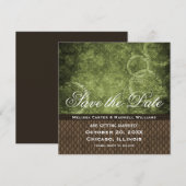 Invitation Les engrenages en métal sauvez la date Invitation, (Devant / Derrière)