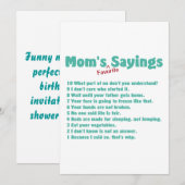 Invitation Les énonciations préférées de la maman sur des (Devant / Derrière)