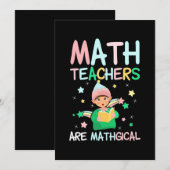 Invitation Les Enseignants En Mathématiques Sont Mathiques (Devant / Derrière)