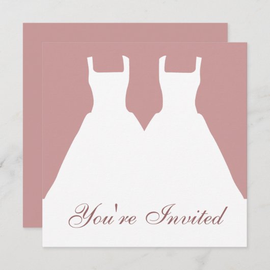 Invitation Les épouses (Devant / Derrière)