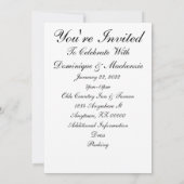 Invitation Les épouses lesbiennes amoureuses (Dos)