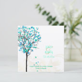 Invitation Les érables bleus rétro de PixDezines (Debout devant)