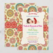 Invitation Les Espagnols de petite fille habillent le baby (Devant / Derrière)