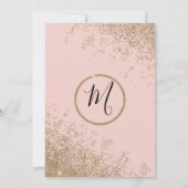 Invitation Les étincelles de parties scintillantes d'or (Dos)