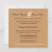 Invitation Les étoiles de mer couplent DEMANDENT À FAIRE (Dos)