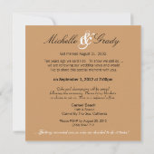 Invitation Les étoiles de mer couplent DEMANDENT À FAIRE (Dos)