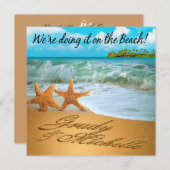 Invitation Les étoiles de mer couplent DEMANDENT À FAIRE (Devant / Derrière)