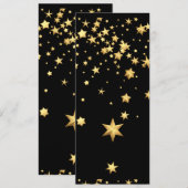 Invitation Les étoiles d'or (Devant / Derrière)