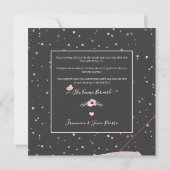 Invitation Les etoiles d'or rose Remerciements Naissance Fill (Dos)