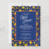 Invitation Les étoiles d'or sur la Marine Blue Open House Gra (Devant)