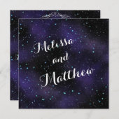 Invitation Les étoiles du ciel nocturne (Devant / Derrière)