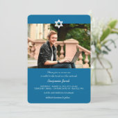 Invitation Les Étoiles Modernes Bleues De David Bar Mitzvah P (Debout devant)