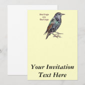 Invitation Les étourneaux sont des chéris (Devant / Derrière)