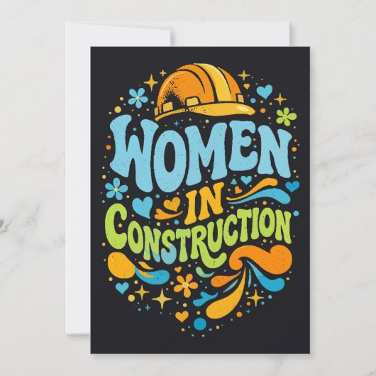 Invitation Les femmes dans la construction Rétro Empowerment (Devant)