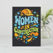 Invitation Les femmes dans la construction Rétro Empowerment (Debout devant)