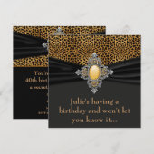 Invitation Les femmes léopard surprennent 40ème anniversaire (Devant / Derrière)