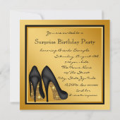 Invitation Les femmes surprennent 50ème anniversaire (Dos)